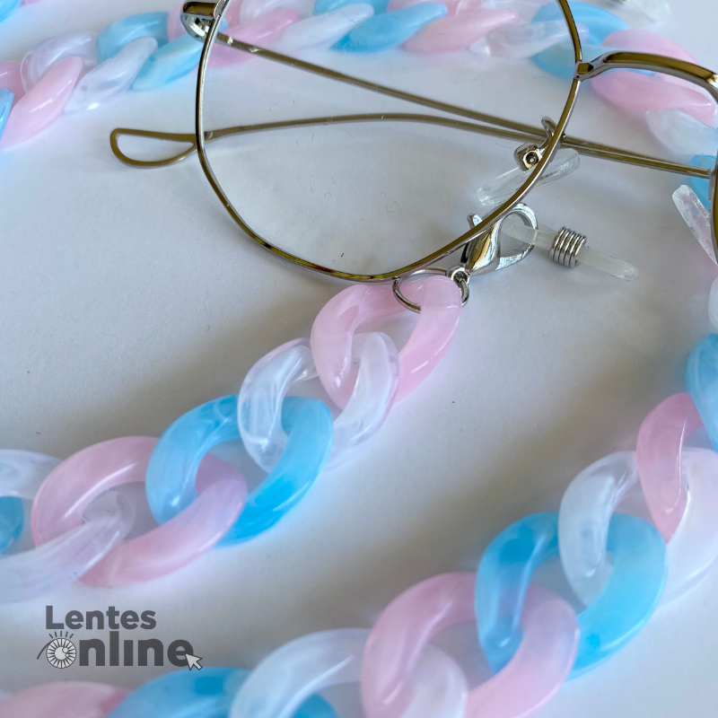 Maxi Strap Acrilico Rosa celeste