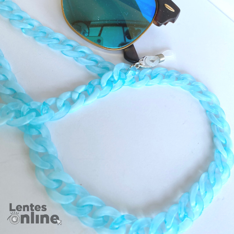 Mini Strap Acrilico Celeste