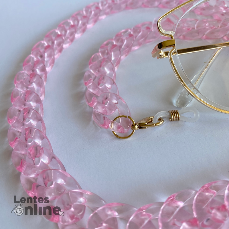 Maxi Strap Acrilico Rosa clear
