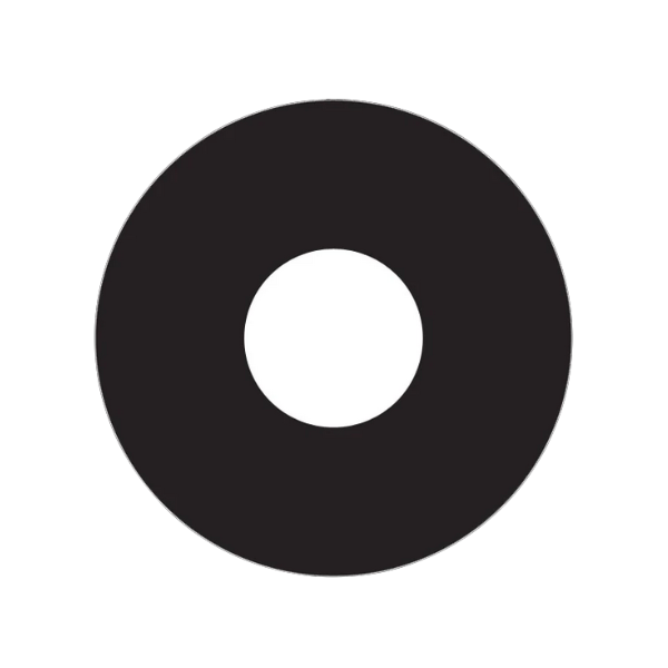 14.5 mm Circle Block Black